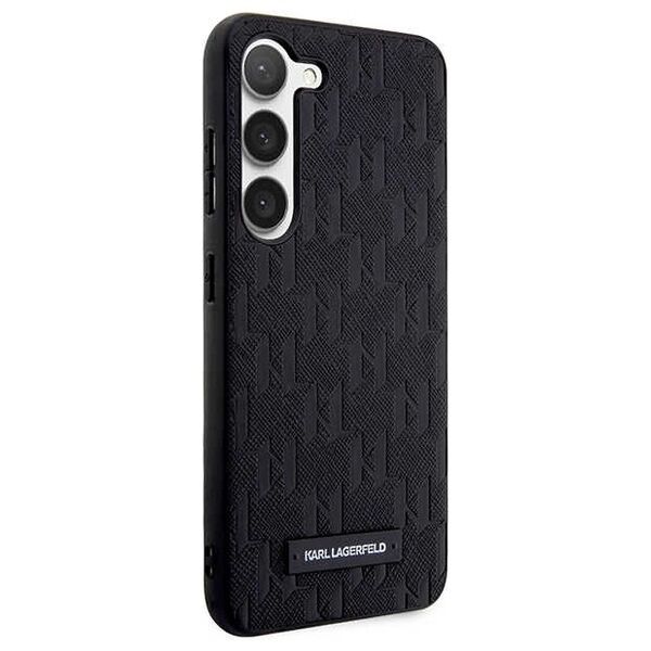 Karl Lagefeld case for Samsung Galaxy S23 Plus KLHCS23MSAKLHPK black HC Saffiano Mono Logoplate 3666339117924