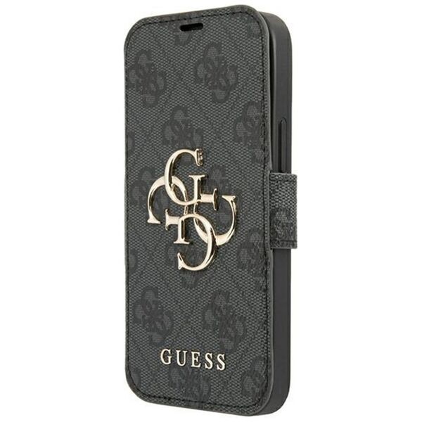 Guess case for iPhone 13 Pro / 13 6,1&quot; GUBKP13L4GMGGR grey book case 4G Big Metal Logo 3666339032586