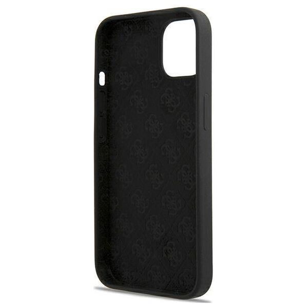 Guess case for iPhone 13 Pro Max 6,7&quot; GUHMP13XLSLMGBK black hardcase Silicone Script Gold Logo 3666339037116
