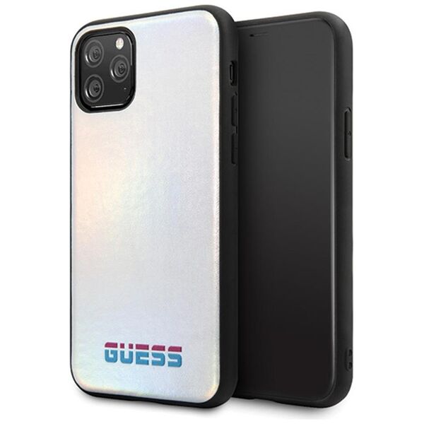 Guess case for iPhone 11 Pro GUHCN58BLD silver hard case Iridescent 3700740461518