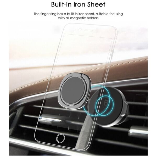 Universal phone holder Baseus Privity, Ring, Black - 17794 έως 12 άτοκες Δόσεις