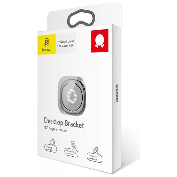 Universal phone holder Baseus Privity, Ring, Silver - 17795 έως 12 άτοκες Δόσεις