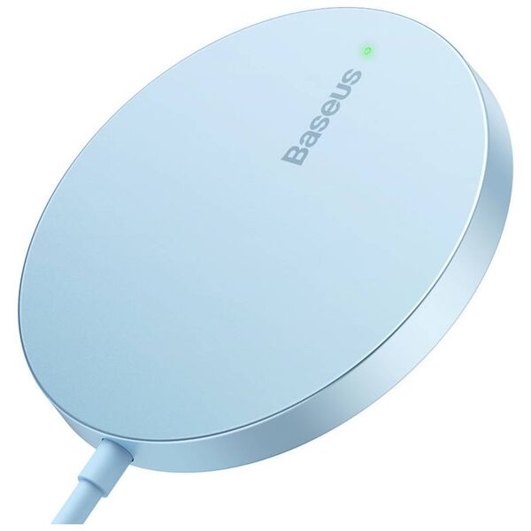 Wireless Charger Baseus Simple Mini 3, Qi, 15W, Blue - 40382 έως 12 άτοκες Δόσεις