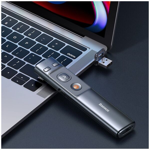 Wireless presenter Baseus Orange Dot, Laser pointer, Gray - 40394 έως 12 άτοκες Δόσεις