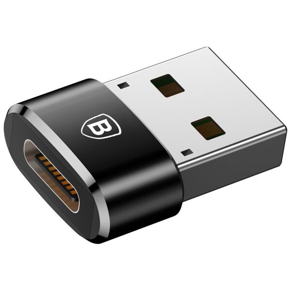 Аdapter Baseus Mini, Type-C F to USB, OTG, Black - 40399 έως 12 άτοκες Δόσεις