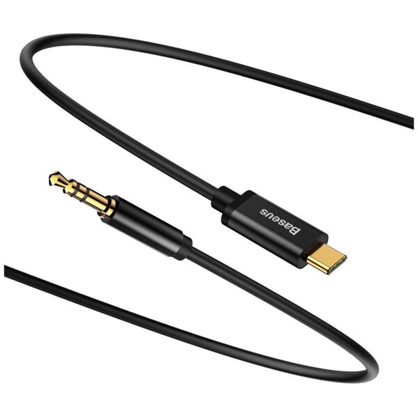 Audio cable Baseus M01, 3.5mm to Type-C, 1.0m, Black - 40403 έως 12 άτοκες Δόσεις