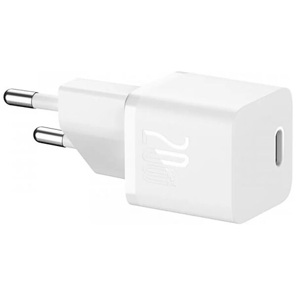 Network charger Baseus GaN5S Fast Charger 1C, 20W, 1 x Type-C F, White - 40407 έως 12 άτοκες Δόσεις