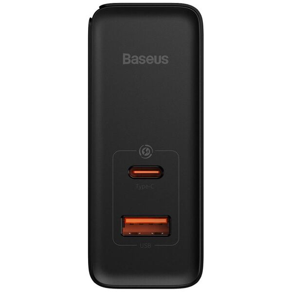 Network charger Baseus GaN5 Pro Fast, 100W, PD cable, Black - 40411 έως 12 άτοκες Δόσεις