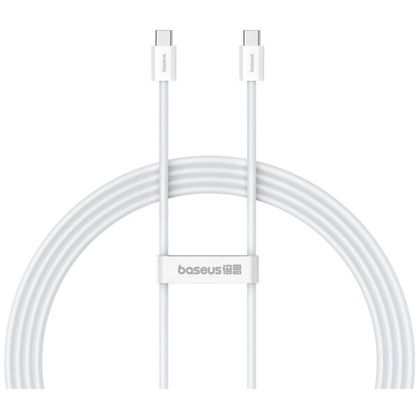 Data cable Baseus Superior 2, Type-C - Type-C, 30W, PD, 2.0m, White - 40423 έως 12 άτοκες Δόσεις