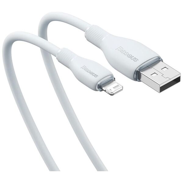 Data cable Baseus Pudding, Lightning, 2.0m, White - 40430 έως 12 άτοκες Δόσεις
