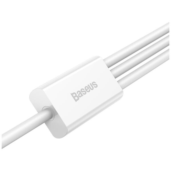 Charging cable Baseus Superior, 3in1, Micro USB, Lightning, Type-C, 1.0m, White - 40438 έως 12 άτοκες Δόσεις