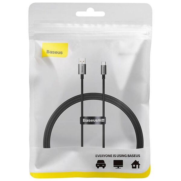 Data cable Baseus Superior, Type-C, 100W, 1.0m, Black - 40449 έως 12 άτοκες Δόσεις