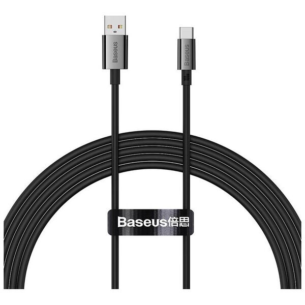 Data cable Baseus Superior, Type-C, 100W, 2.0m, Black - 40450 έως 12 άτοκες Δόσεις