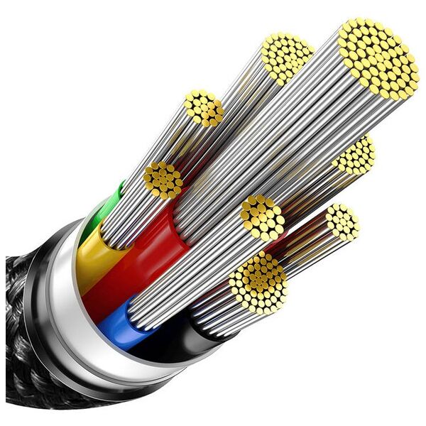 Data cable Baseus Tungsten Gold, Type-C - Type-C, 240W, 2.0m, Black - 40456 έως 12 άτοκες Δόσεις