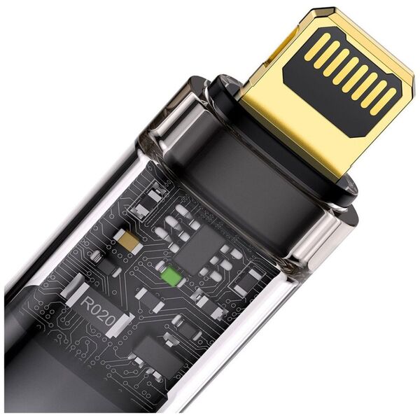 Data cable Baseus Explorer, Lightning, 1.0m, Black - 40462 έως 12 άτοκες Δόσεις
