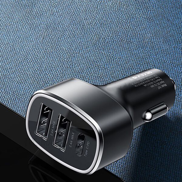 Yesido Incarcator Dual USB, Type-C, 49W - Yesido (Y47) - Black 6971050265647 έως 12 άτοκες Δόσεις