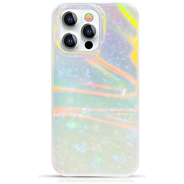 Kingxbar Shell Series luxury elegant phone case for iPhone 13 Pro pearl-mint