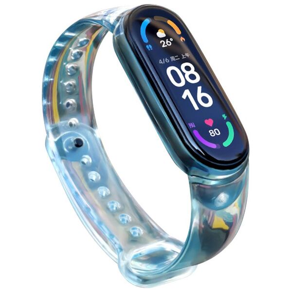 Replacment silicone band strap for Xiaomi Mi Band 6 / 5 blue