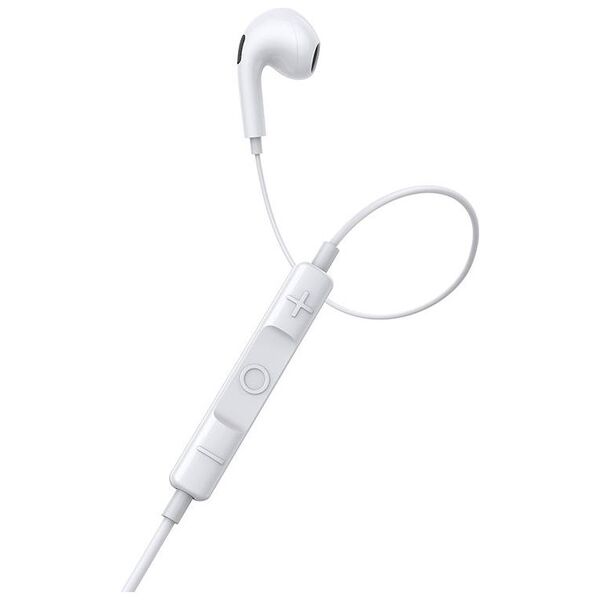 Mobile earphones Baseus Encok H17, Microphone, White - 20762 έως 12 άτοκες Δόσεις