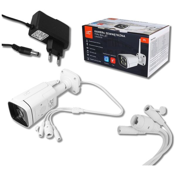 Exterior IP camera BULLET white IP66 PTZ WiFi&LAN 4Mpix 85*LED 4*IR 3,6mm Lens (IR Cut Filter) DC12V Model B LTC Vision 5902270785777