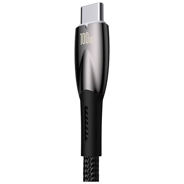 Data cable Baseus Glimmer, Type-C, 100W, 1.0m, Black - 40480 έως 12 άτοκες Δόσεις