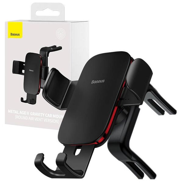 Universal phone holder Baseus Metal Age Ⅱ Gravity, Black - 17808 έως 12 άτοκες Δόσεις