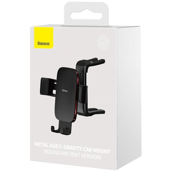 Universal phone holder Baseus Metal Age Ⅱ Gravity, Black - 17808 έως 12 άτοκες Δόσεις