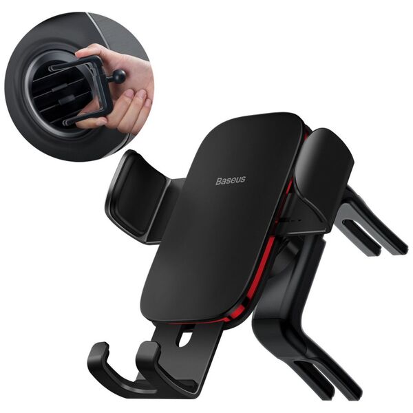 Universal phone holder Baseus Metal Age Ⅱ Gravity, Black - 17808 έως 12 άτοκες Δόσεις