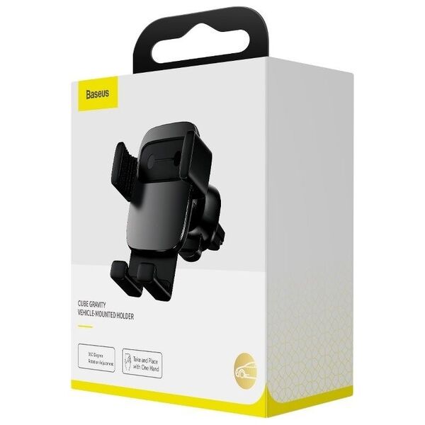Universal phone holder Baseus Cube Gravity, Black - 17822 έως 12 άτοκες Δόσεις
