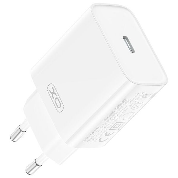 XO wall charger CE15 PD 20W 1x USB-C white + USB-C - USB-C cable 6920680846252