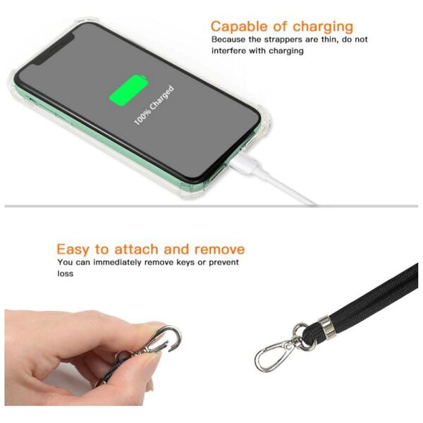 Universal neck strap for phones grey 5900495928290