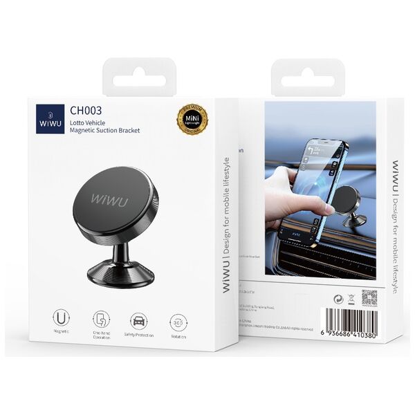 WIWU car holder magnetic CH003 black glued 6936686410380