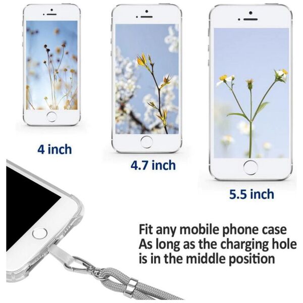 Universal neck strap for phones black 5900495928221
