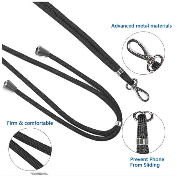 Universal neck strap for phones black 5900495928221