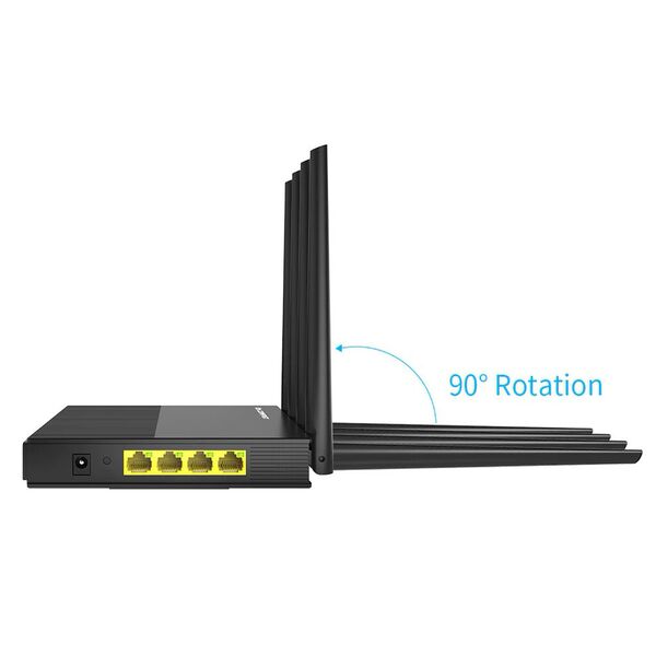 Comfast Wireless Router Comfast CF-WR617AC Dual Band 1200Mbps 4x5dBi έως 5.8GHz Μαύρο 27839 6955410014977