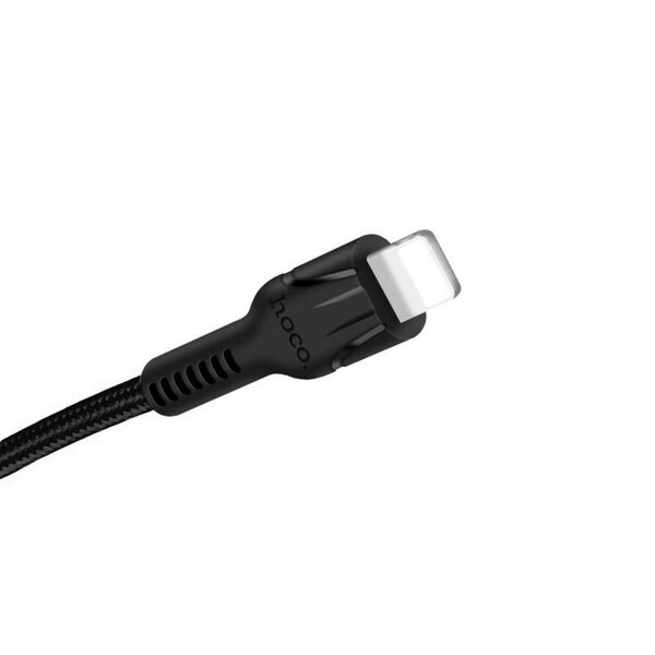 Hoco Καλώδιο σύνδεσης Hoco U31 Benay Braided με Νάυλον Κορδόνι USB σε Lightning 2.4A Μαύρο 1,2m 29801 6957531053859