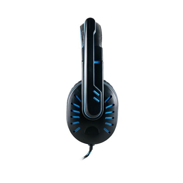 Noozy Ακουστικά Stereo Noozy GH-35 διπλού κονέκτορα 3.5mm για Gamers με Μικρόφωνο και Ρύθμιση Έντασης Ήχου Μαύρα-Μπλε 30567 5210029079153