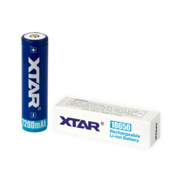 Xtar Επαναφορτιζόμενη Μπαταρία Βιομηχανικού Τύπου, Xtar 18650 Li-ion 3.7V 2200mAh 31027 6952918341307