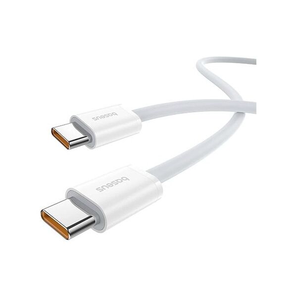 Data cable Baseus Superior 2, Type-C - Type-C, 100W, PD, 2.0m, White - 40420 έως 12 άτοκες Δόσεις