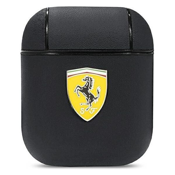 Ferrari FESA2LEBK AirPods cover black/black On Track Leather