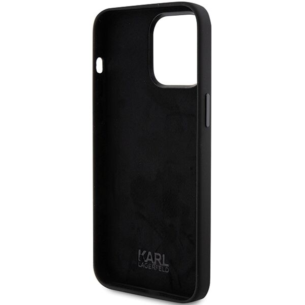 Karl Lagerfeld case for iPhone 15 Pro Max 6,7&quot; KLHCP15XSMHCNPK black HC SILICONE C METAL PIN 3666339166380