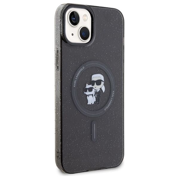 Karl Lagerfeld case for iPhone 15 Plus 6,7&quot; KLHMP15MHGKCNOK black HC Magsafe IML KC Glitter 3666339162641