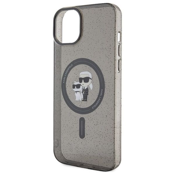 Karl Lagerfeld case for iPhone 15 Plus 6,7&quot; KLHMP15MHGKCNOK black HC Magsafe IML KC Glitter 3666339162641