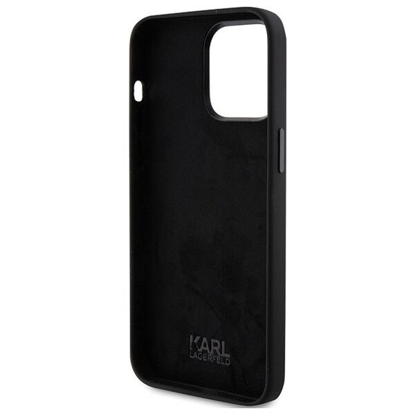 Karl Lagerfeld case for iPhone 15 Pro 6,1&quot; KLHCP15LSMHCNPK black HC SILICONE C METAL PIN 3666339166373
