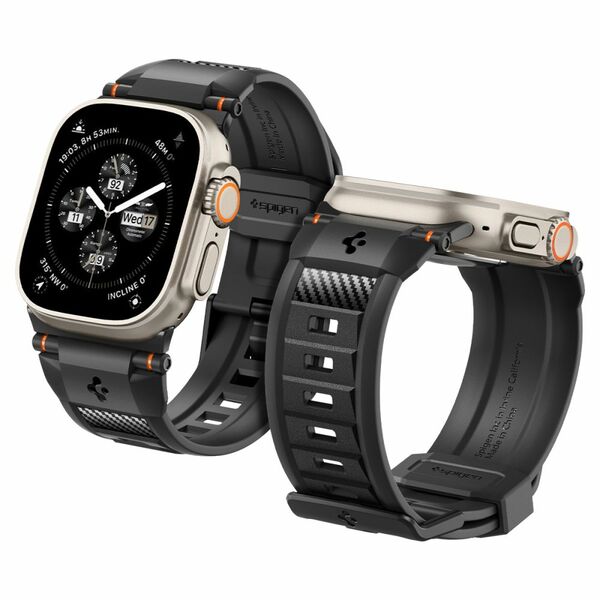 Spigen Rugged Band for Apple Watch 4 / 5 / 6 / 7 / 8 / 9 / SE / Ultra 1/2 (42 / 44 / 45 / 49mm) matte black 8809896754132