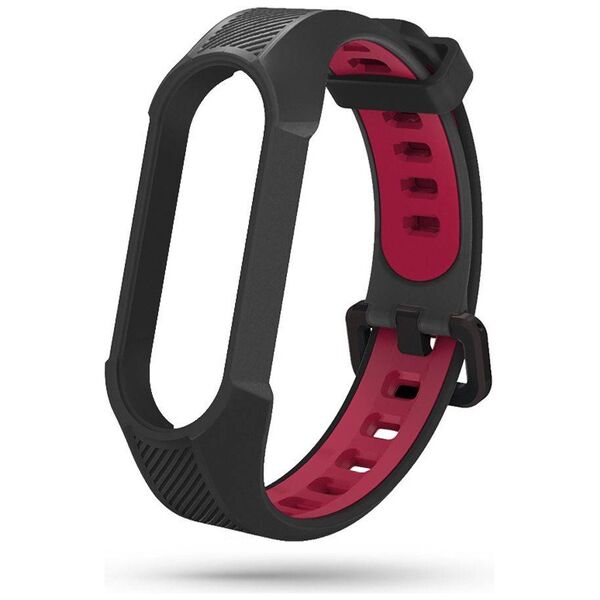 Strap for XIAOMI MI BAND 6 / 6 NFC / 5 Tech-Protect Armour black & red 6216990211591