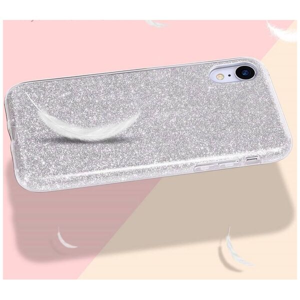 Case MOTOROLA MOTO E7 POWER Glitter silver 5904161119494