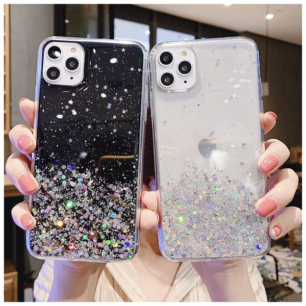 Case XIAOMI REDMI 10 Sequins Glue Glitter Case transparent 5904161122319