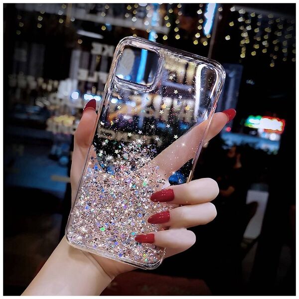 Case XIAOMI REDMI 10 Sequins Glue Glitter Case transparent 5904161122319