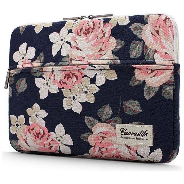Case Canvaslife Sleeve Laptop 13" - 14" Navy Rose pattern 0795787711200